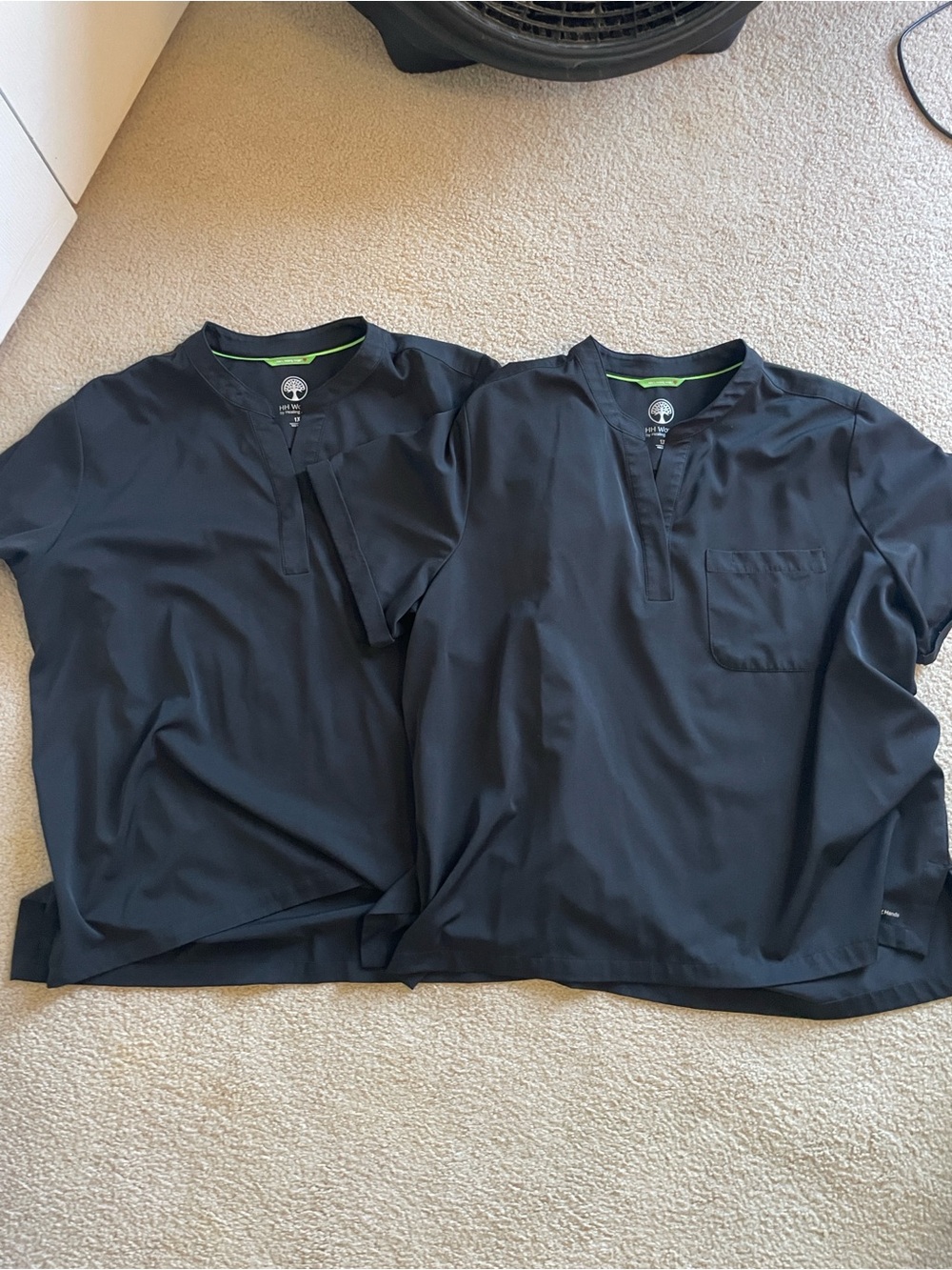 Healing Hands Women’s Journey Mandarin Collar Scrub Top 1X - Lot of 2